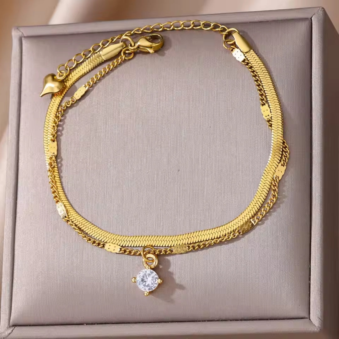 Delicaat ambachtelijke Gouden Armband