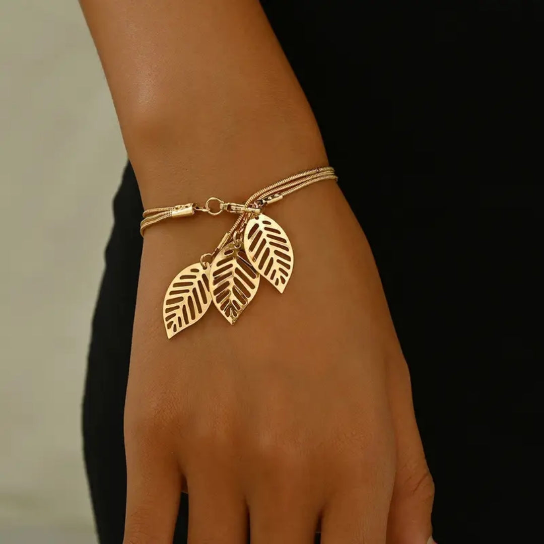 Handgemaakte vintage Gouden Armband
