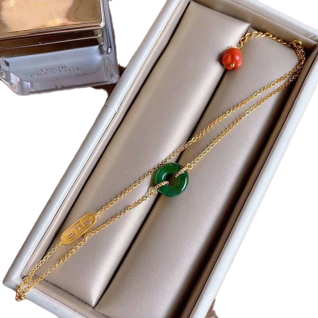 Handgemaakte vintage Gouden Armband