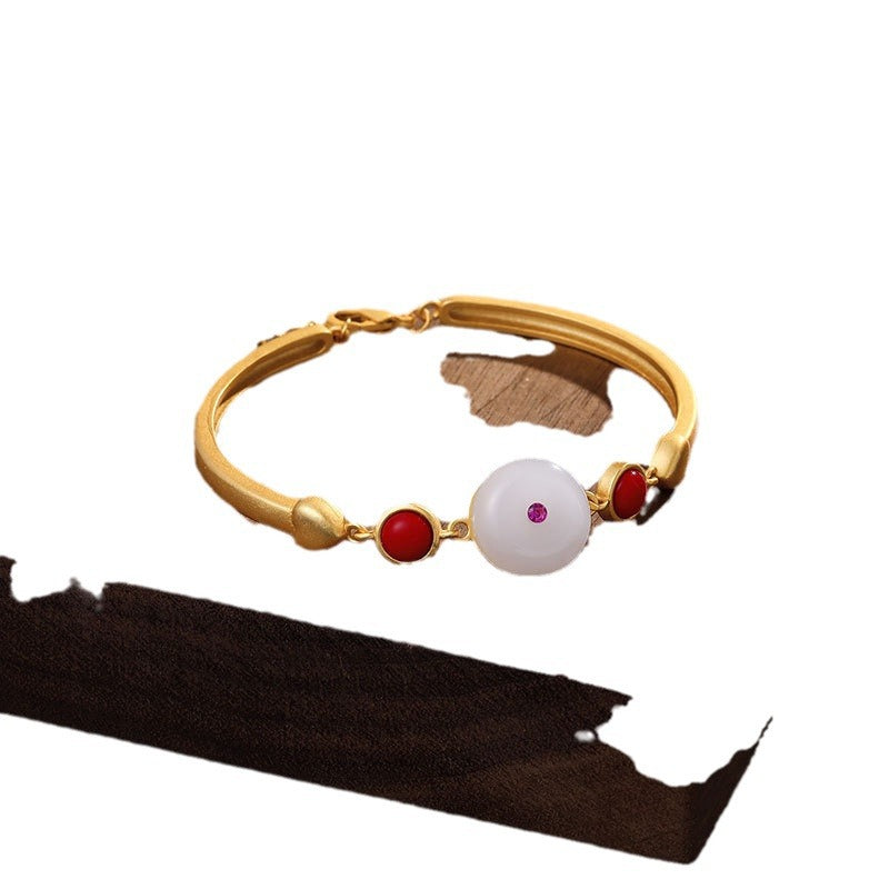 Handgemaakte vintage Gouden Armband