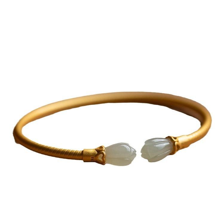 Handgemaakte vintage Gouden Armband
