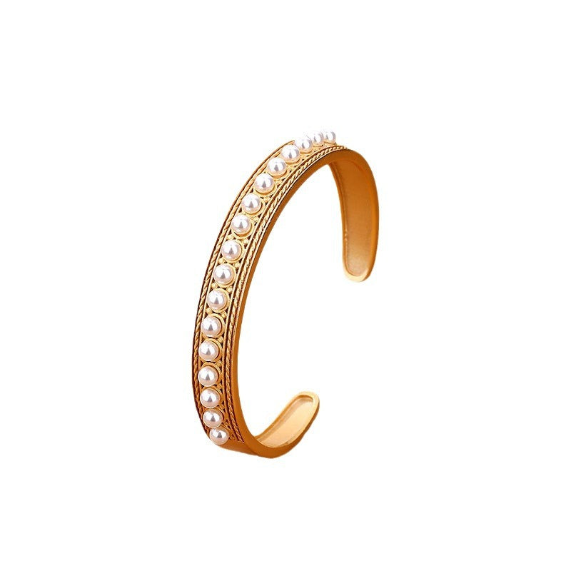 Handgemaakte vintage Gouden Armband