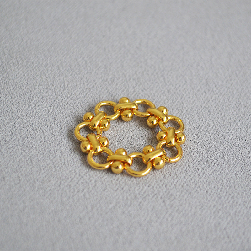 Handgemaakte vintage Gouden Armband