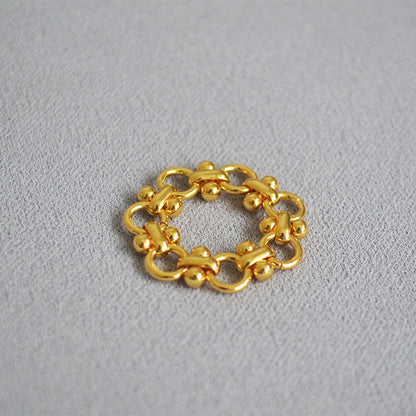 Handgemaakte vintage Gouden Armband