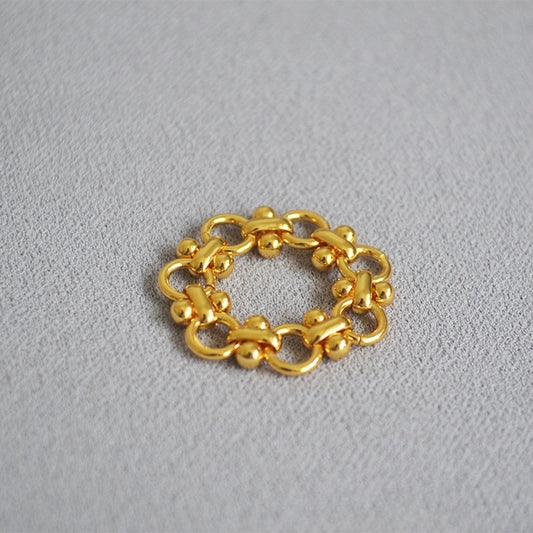 Handgemaakte vintage Gouden Armband