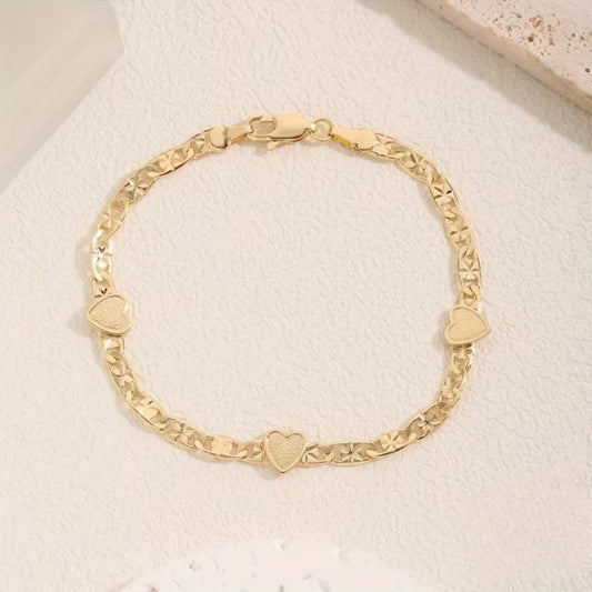 Handgemaakte vintage Gouden Armband