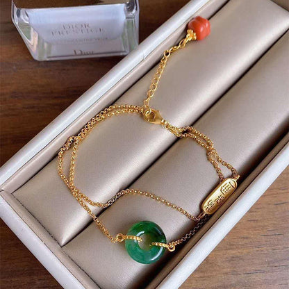 Handgemaakte vintage Gouden Armband