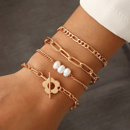 Handgemaakte vintage Parel Armband