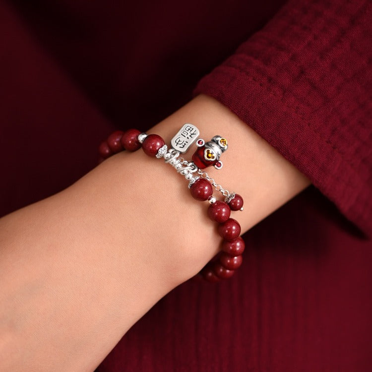 Handgemaakte vintage Zilveren Armband