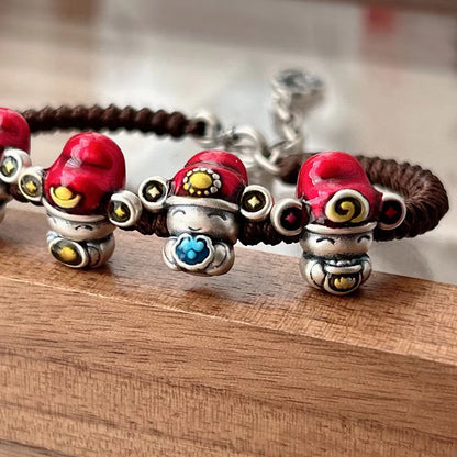 Handgemaakte vintage Zilveren Armband