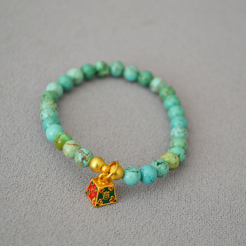 Handgemaakte vintage Gouden Armband