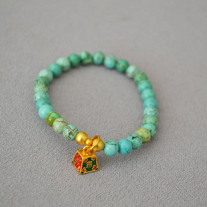 Handgemaakte vintage Gouden Armband