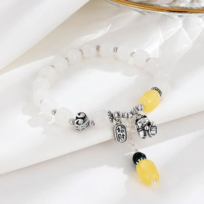 Handgemaakte vintage Zilveren Armband