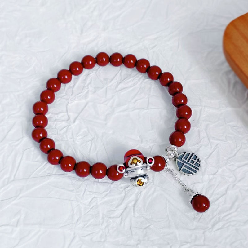 Handgemaakte vintage Zilveren Armband