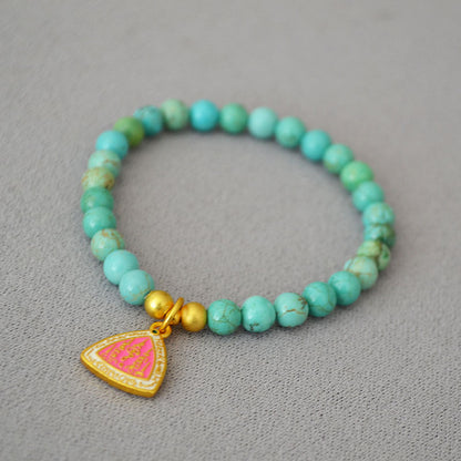 Handgemaakte vintage Gouden Armband