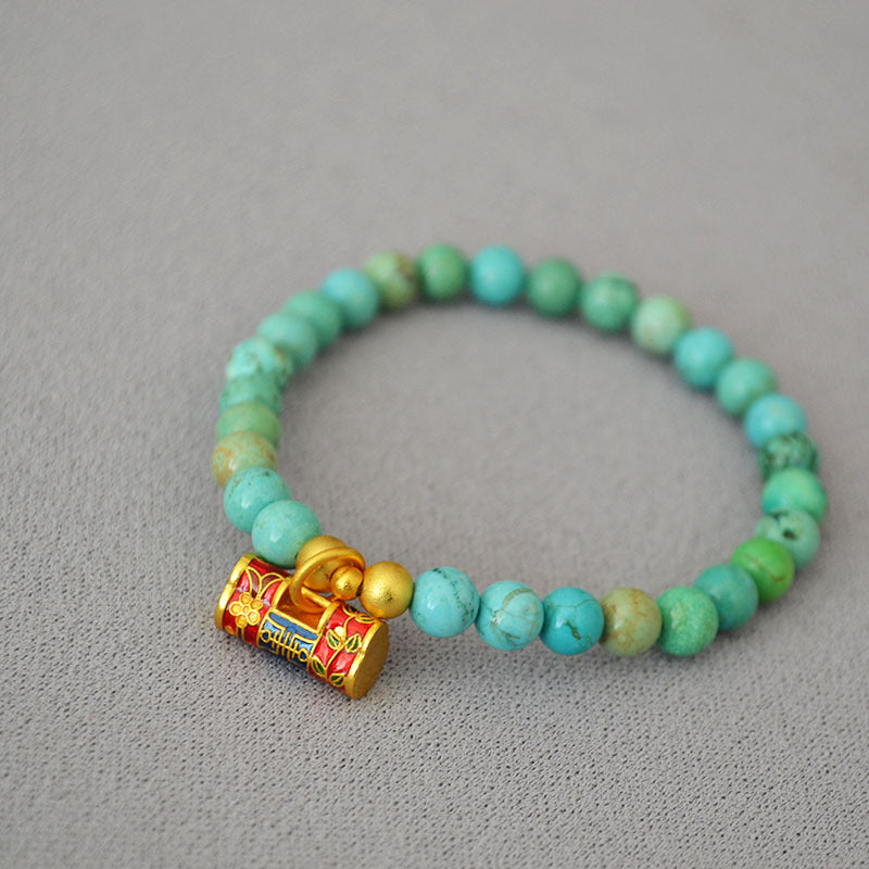 Handgemaakte vintage Gouden Armband