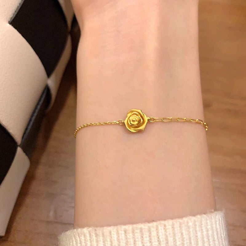 Handgemaakte vintage Gouden Armband