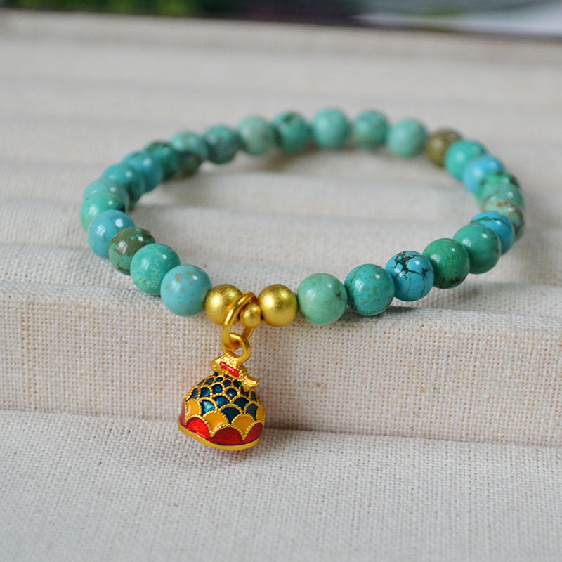 Handgemaakte vintage Gouden Armband