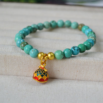 Handgemaakte vintage Gouden Armband