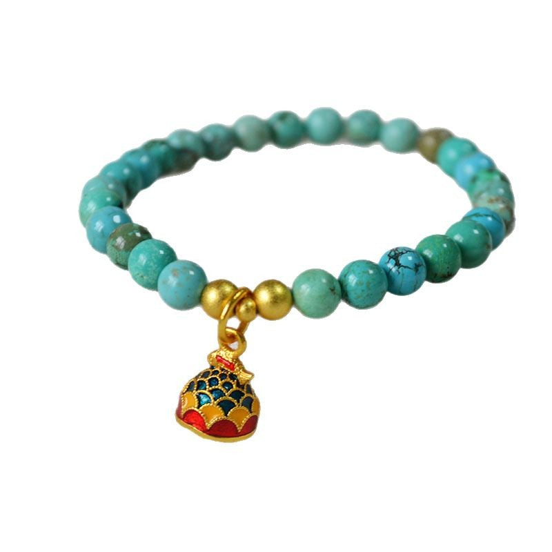 Handgemaakte vintage Gouden Armband