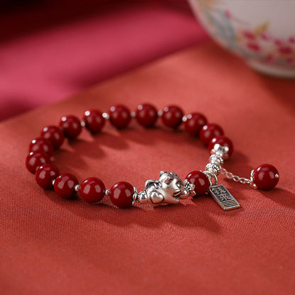 Handgemaakte vintage Zilveren Armband