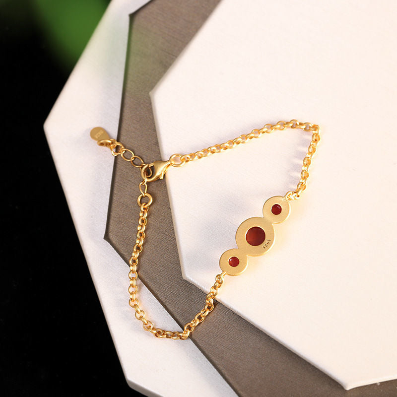 Handgemaakte vintage Zilveren Armband