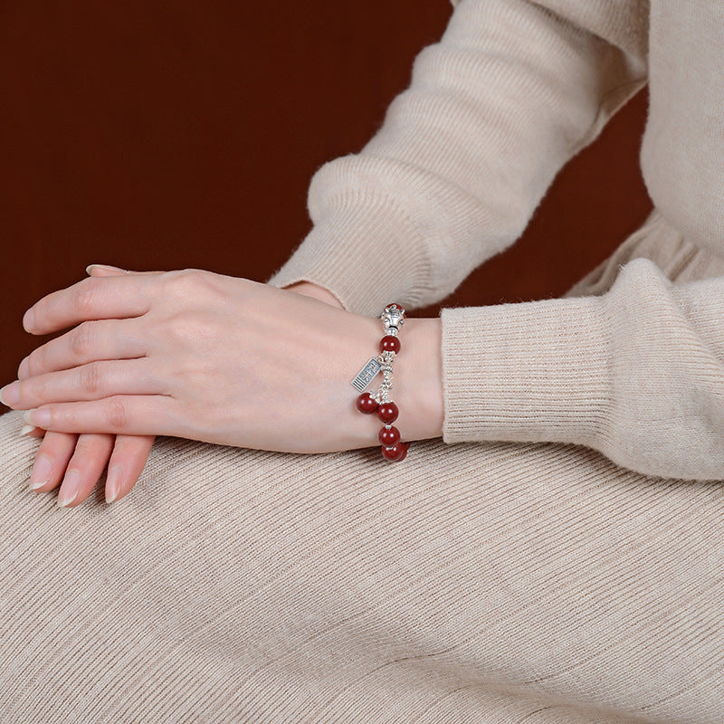 Handgemaakte vintage Zilveren Armband