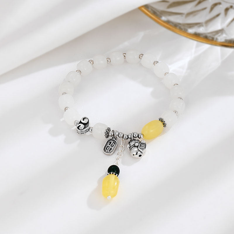 Handgemaakte vintage Zilveren Armband