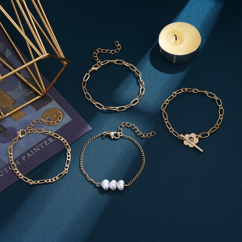 Handgemaakte vintage Parel Armband