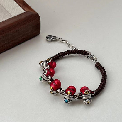 Handgemaakte vintage Zilveren Armband