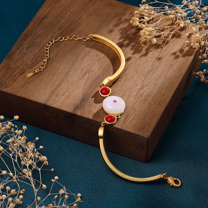 Handgemaakte vintage Gouden Armband