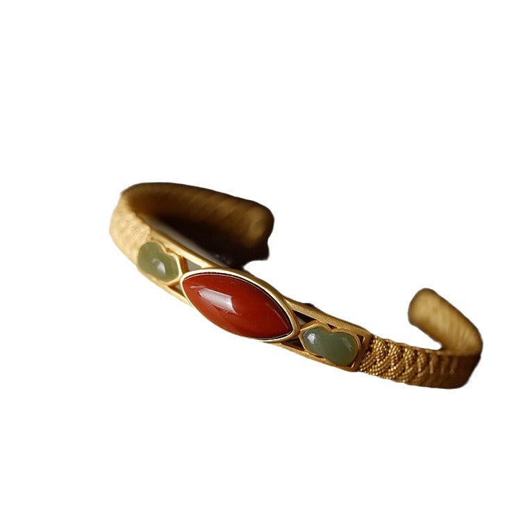 Handgemaakte vintage Gouden Armband