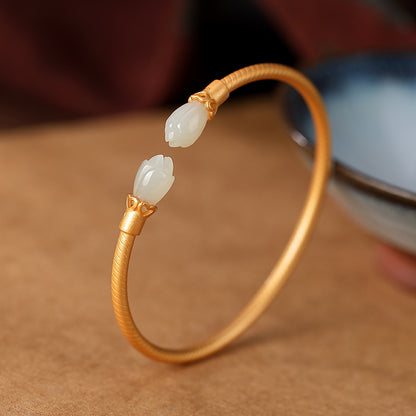 Handgemaakte vintage Gouden Armband