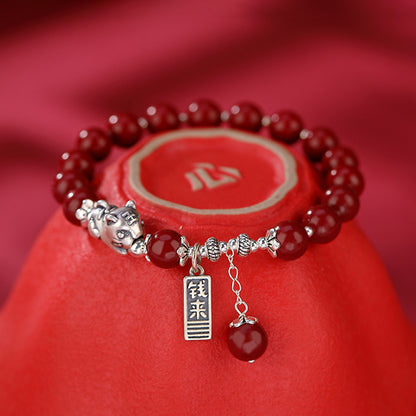 Handgemaakte vintage Zilveren Armband