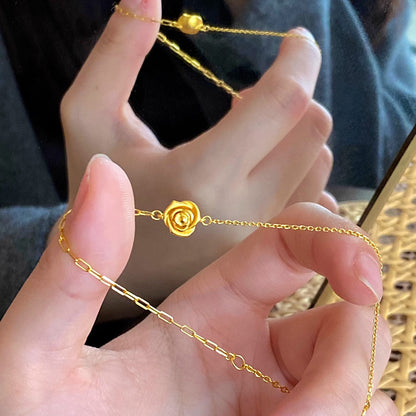 Handgemaakte vintage Gouden Armband