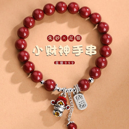 Handgemaakte vintage Zilveren Armband