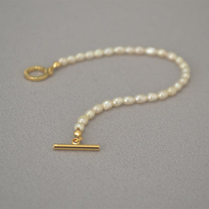 Handgemaakte vintage Parel Armband