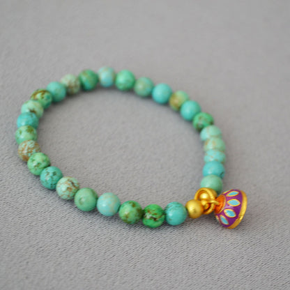 Handgemaakte vintage Gouden Armband