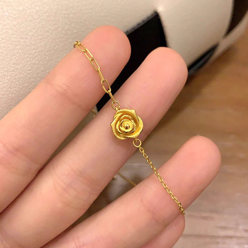 Handgemaakte vintage Gouden Armband