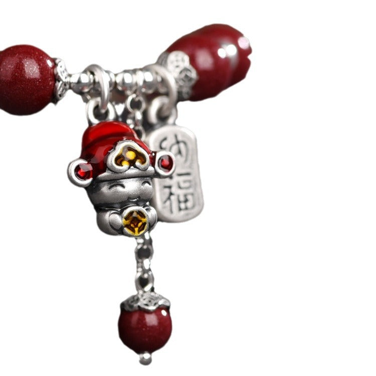 Handgemaakte vintage Zilveren Armband