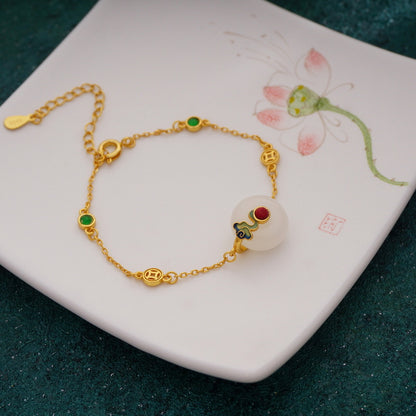 Handgemaakte vintage Gouden Armband