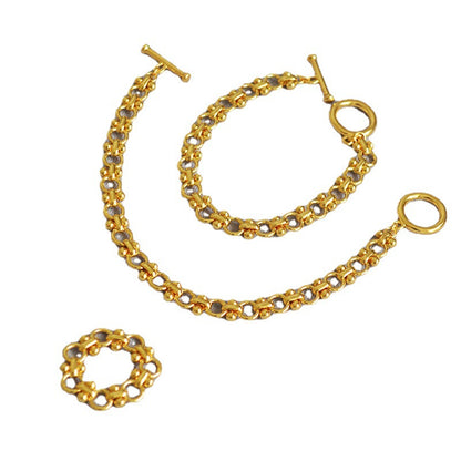 Handgemaakte vintage Gouden Armband