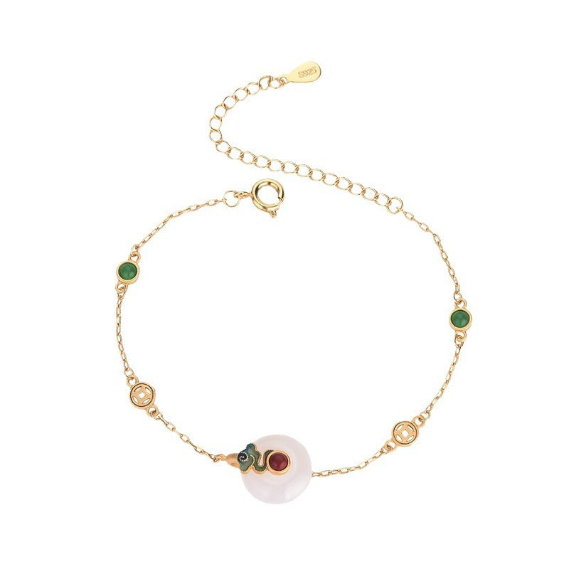 Handgemaakte vintage Gouden Armband