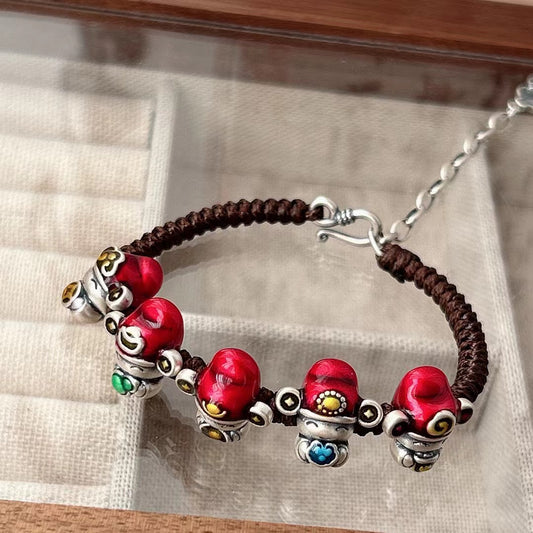 Handgemaakte vintage Zilveren Armband