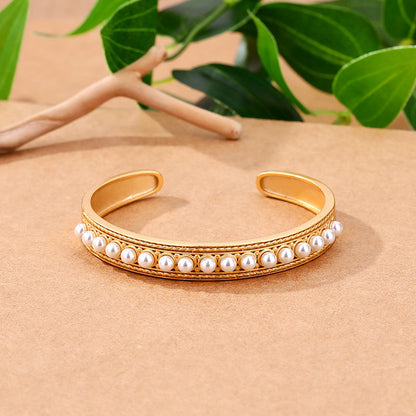 Handgemaakte vintage Gouden Armband