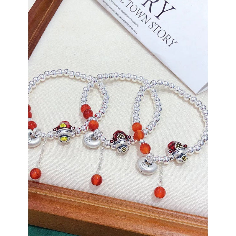 Handgemaakte vintage Zilveren Armband