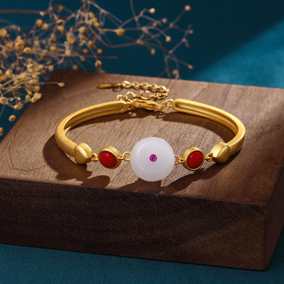 Handgemaakte vintage Gouden Armband