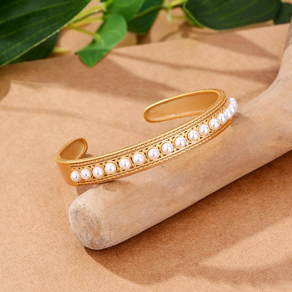 Handgemaakte vintage Gouden Armband