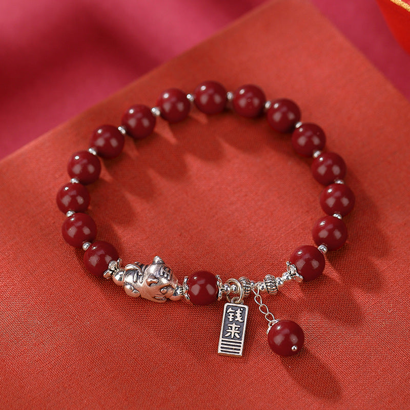 Handgemaakte vintage Zilveren Armband