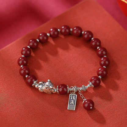 Handgemaakte vintage Zilveren Armband